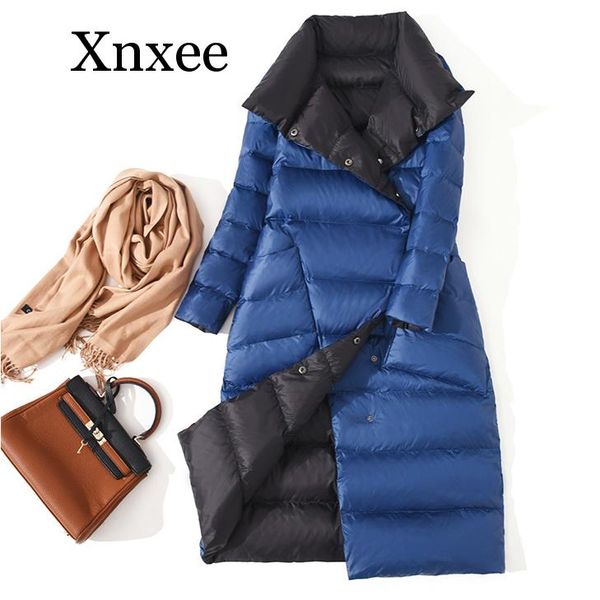 women double sided down long jacket winter turtleneck white duck down coat double breasted warm parkas snow outwear vintage, Tan;black
women double sided down long jacket winter turtleneck white duck down coat double breasted warm parkas snow outwear vintage, Tan;black