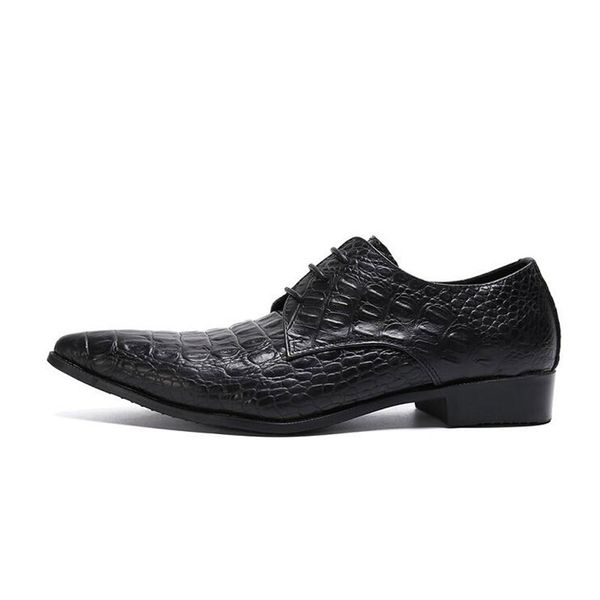 new british style men's genuine leather crocodile pattern shoes classic business casual shoes fashion handmade dress flats shoes, Black
new british style men's genuine leather crocodile pattern shoes classic business casual shoes fashion handmade dress flats shoes, Black