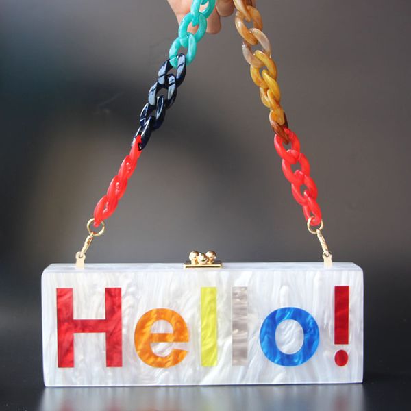 acrylic box clutches name letters colorful hello long female flap evening party travel summer beach women shoulder purse wallet
acrylic box clutches name letters colorful hello long female flap evening party travel summer beach women shoulder purse wallet