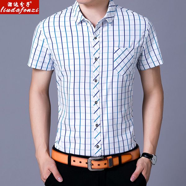 men's short-sleeved shirt summer ironing-business casual plaid shirt men's korean version of overalls inch, White;black
men's short-sleeved shirt summer ironing-business casual plaid shirt men's korean version of overalls inch, White;black