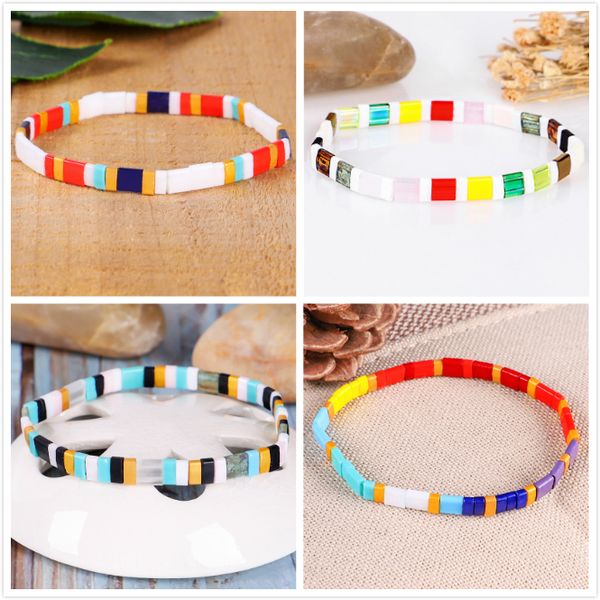 4 style colorful miyuki tila tile glass seed beads vsco girl frienship bracelets boho retractable wristband jewelry gifts for women girls, Black
4 style colorful miyuki tila tile glass seed beads vsco girl frienship bracelets boho retractable wristband jewelry gifts for women girls, Black