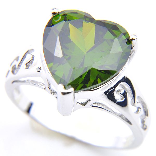 green peridot gemstone women rings 925 sterling silver plated heart cut ring weddings bride jewelry gift 5 pcs, Golden;silver
green peridot gemstone women rings 925 sterling silver plated heart cut ring weddings bride jewelry gift 5 pcs, Golden;silver