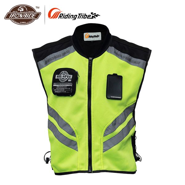 

riding tribe reflective motorcycle vest motorbike safty clothes moto warning high visibility jacket waistcoat team uniform jk-22