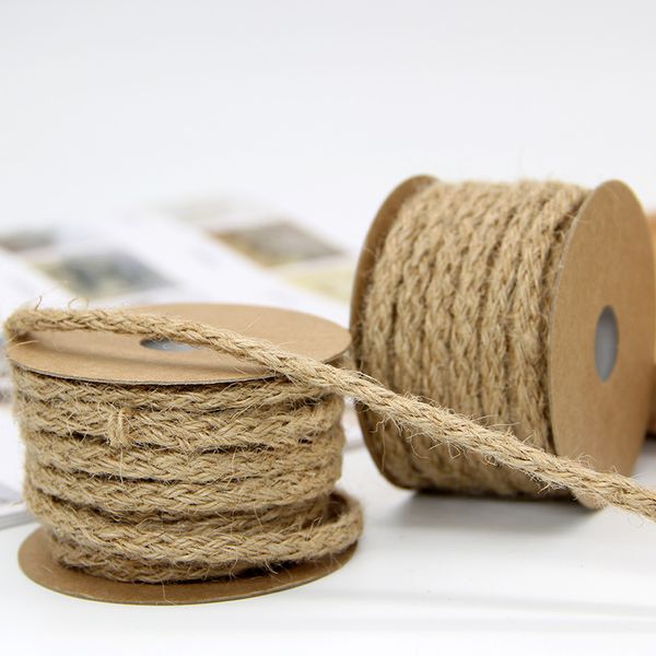 6mm 60m natural burlap hessian jute twine cord hemp rope for vintage rustic wedding decoration packing supplies, Pink;blue
6mm 60m natural burlap hessian jute twine cord hemp rope for vintage rustic wedding decoration packing supplies, Pink;blue