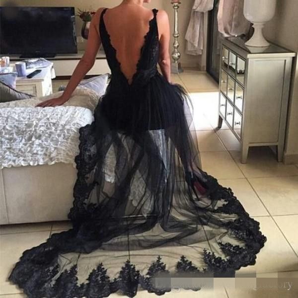 see through black deep v neck sleeveless lace appliques open back prom dresses long formal evening party prom gowns
see through black deep v neck sleeveless lace appliques open back prom dresses long formal evening party prom gowns