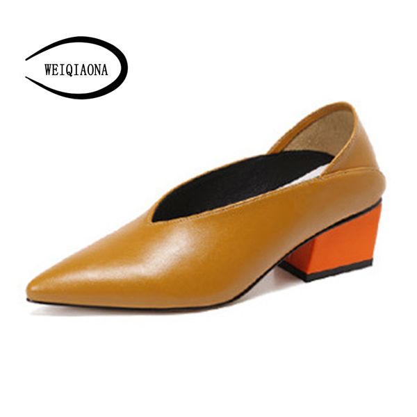 weiqiaona women casual shoes elegant pumps mules mid heels pointed v-mouths ladies dress shoes daily, Black;white
weiqiaona women casual shoes elegant pumps mules mid heels pointed v-mouths ladies dress shoes daily, Black;white