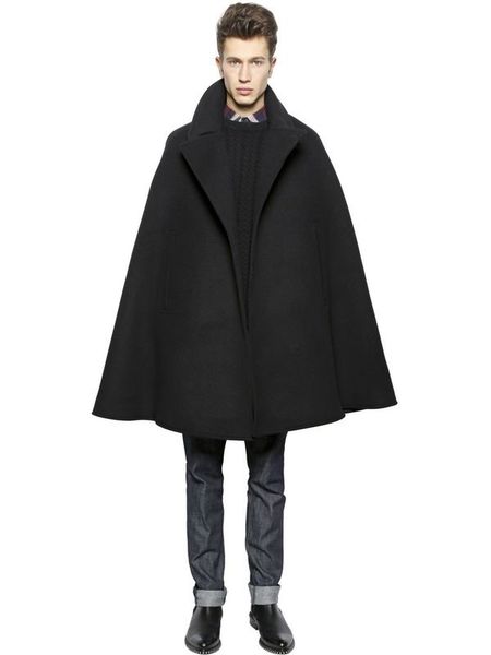 2019 fashion personality night club hip-hop street wind magician cloak individual shawl chao men's thickened wool clothes coat, Tan;black
2019 fashion personality night club hip-hop street wind magician cloak individual shawl chao men's thickened wool clothes coat, Tan;black