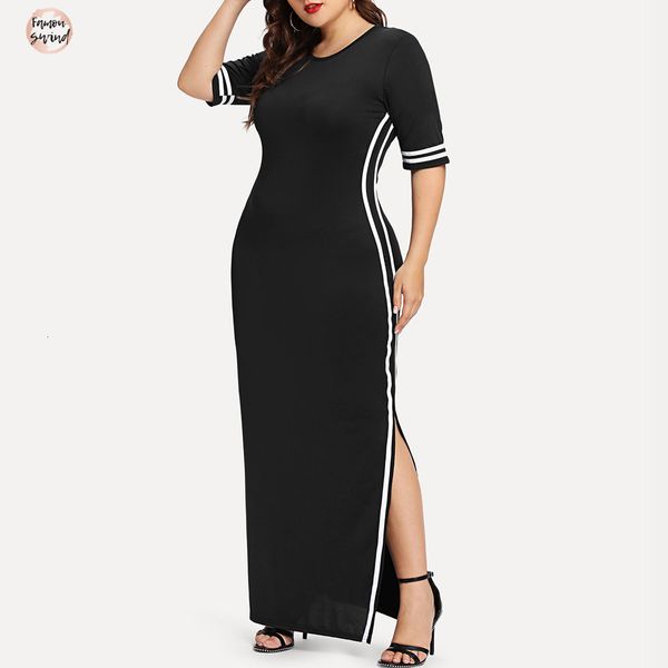 party mini dresses split front floor length dress plus size maxi dress slim elastic bodycon stripe dress designer clothes, Black;gray
party mini dresses split front floor length dress plus size maxi dress slim elastic bodycon stripe dress designer clothes, Black;gray
