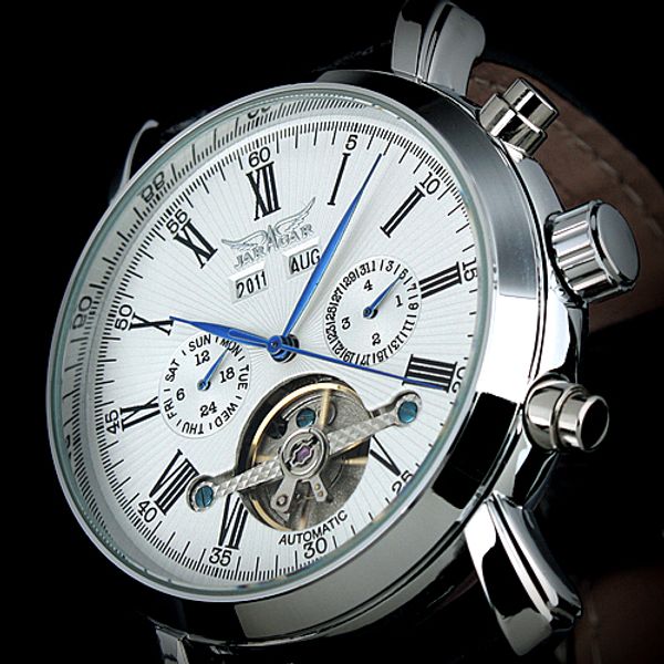 jaragar full calendar tourbillon auto mechanical mens watches brand luxury wrist watch erkek kol saati montre homme sh190730, Slivery;brown
jaragar full calendar tourbillon auto mechanical mens watches brand luxury wrist watch erkek kol saati montre homme sh190730, Slivery;brown