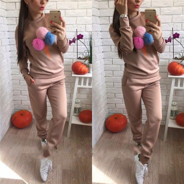 woman sport sets spring autumn pullover long sleeve o-neck cartoon +elastic waist full pants female sets fashion, White
woman sport sets spring autumn pullover long sleeve o-neck cartoon +elastic waist full pants female sets fashion, White