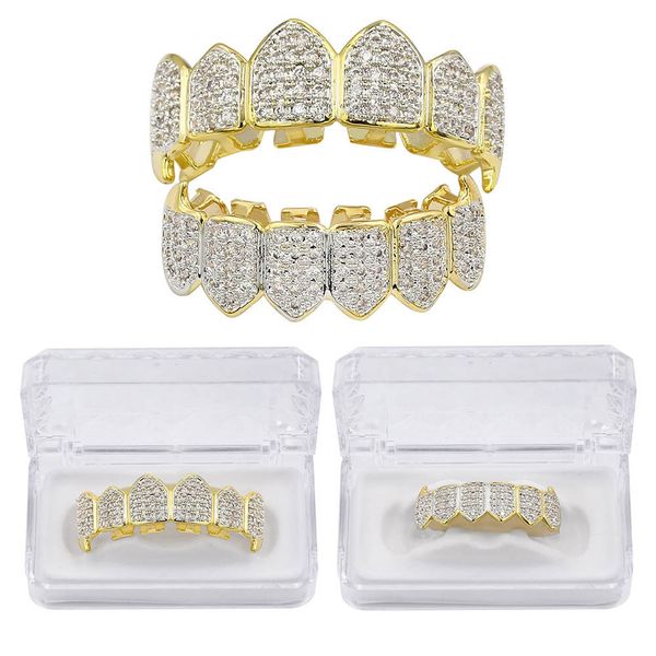 shining grillz iced out cz fang mouth teeth grills caps bottom tooth set men women vampire grills set, Black
shining grillz iced out cz fang mouth teeth grills caps bottom tooth set men women vampire grills set, Black