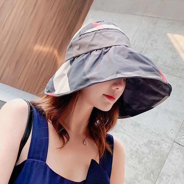 2020 new style plaid fisherman hat tide female summer fresh korean version of joker sunscreen hat fashional folding sun hat, Blue;gray
2020 new style plaid fisherman hat tide female summer fresh korean version of joker sunscreen hat fashional folding sun hat, Blue;gray