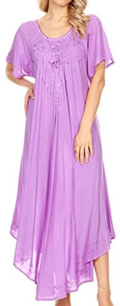 sakkas lilia embroidered lace up bodice relaxed fit maxi sun dress, Black;gray
sakkas lilia embroidered lace up bodice relaxed fit maxi sun dress, Black;gray
