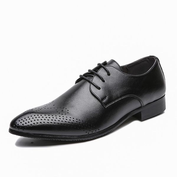 nxy 2019 new arrival brogue leather mens shoes casual male oxford pointed toe breathable lace up derby wedding party dress shoes, Black
nxy 2019 new arrival brogue leather mens shoes casual male oxford pointed toe breathable lace up derby wedding party dress shoes, Black