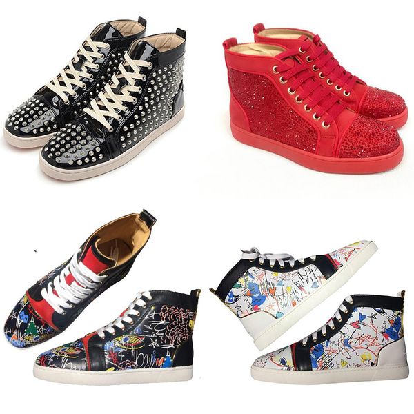 With Box 2019 Newest Version Red Black White Spike Leather Flat Bottoms Mens Womens Designer Boots Luxury Party Wedding Casual Outdoor Shoes
With Box 2019 Newest Version Red Black White Spike Leather Flat Bottoms Mens Womens Designer Boots Luxury Party Wedding Casual Outdoor Shoes