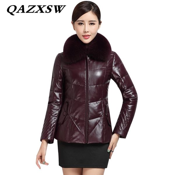2018 new women winter fur collar genuine leather down jacket large size warm sheepskin short leather coat fur coat lc034, Black
2018 new women winter fur collar genuine leather down jacket large size warm sheepskin short leather coat fur coat lc034, Black