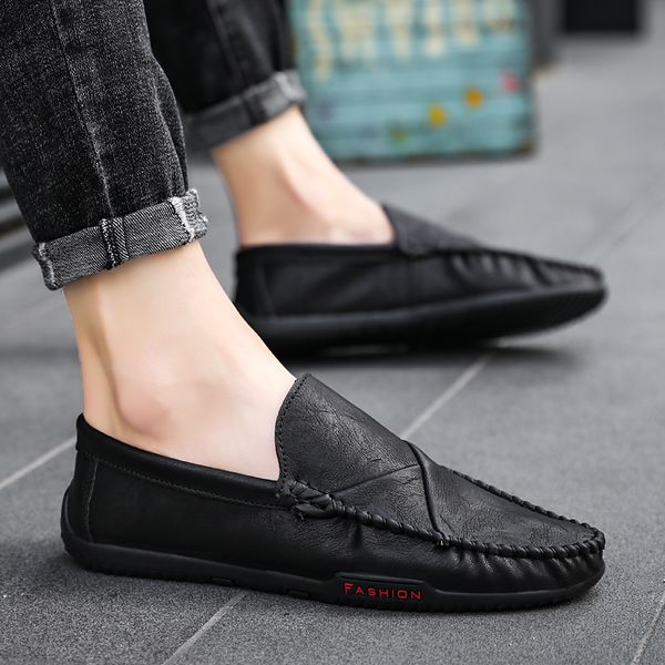 fashion leather men's casual shoes outdoor mens loafers flats breathable slip on lightweight driving shoes plus size 38-47 w4, Black
fashion leather men's casual shoes outdoor mens loafers flats breathable slip on lightweight driving shoes plus size 38-47 w4, Black