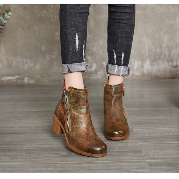 sondr platform high heel botines mujer 2019 genuine leather rubber ankle boots for women fashion square heels ethnic totem shoes, Black
sondr platform high heel botines mujer 2019 genuine leather rubber ankle boots for women fashion square heels ethnic totem shoes, Black