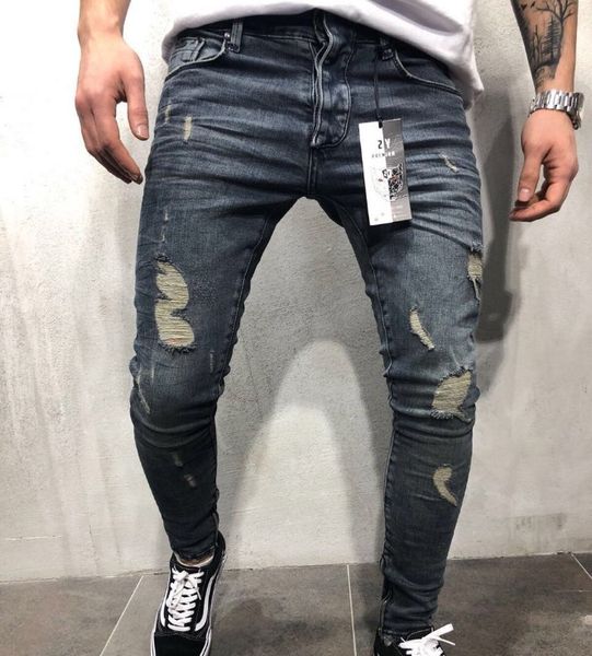 men's jeans mens cool designer pencil skinny ripped destroyed stretch slim fit hop pants with holes for men, Blue
men's jeans mens cool designer pencil skinny ripped destroyed stretch slim fit hop pants with holes for men, Blue