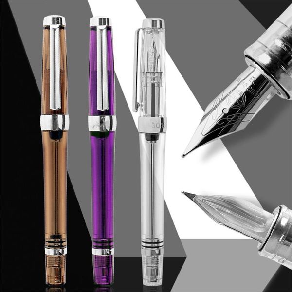 large capacity office study ink fashion resin fountain pen vaccum gift writing calligraphy ef f nib transparent stationery
large capacity office study ink fashion resin fountain pen vaccum gift writing calligraphy ef f nib transparent stationery