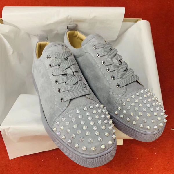 brand new sneakers man women red bottom shoes outdoor luxurious grey leather sneakers shoes party wedding leisure flats ing, Black
brand new sneakers man women red bottom shoes outdoor luxurious grey leather sneakers shoes party wedding leisure flats ing, Black