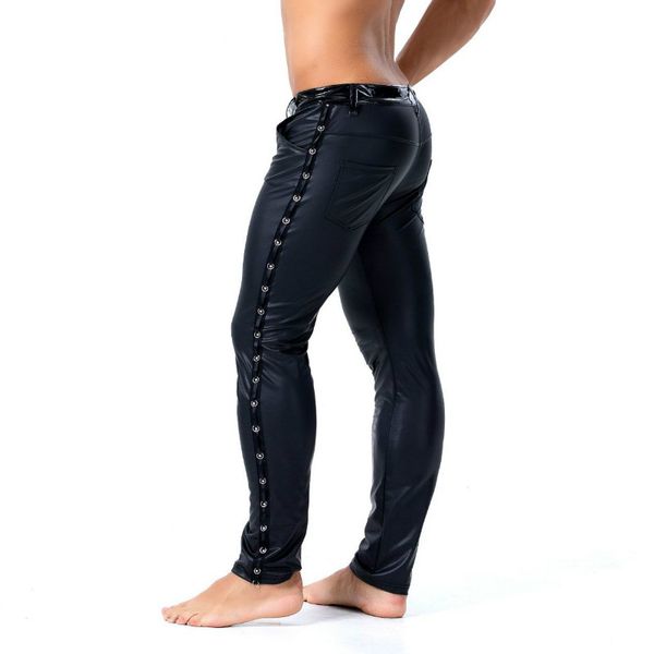 men's pants mens skinny shiny black pu leather rivet motorcycle men nightclub stage for singers dancers casual trousers
men's pants mens skinny shiny black pu leather rivet motorcycle men nightclub stage for singers dancers casual trousers