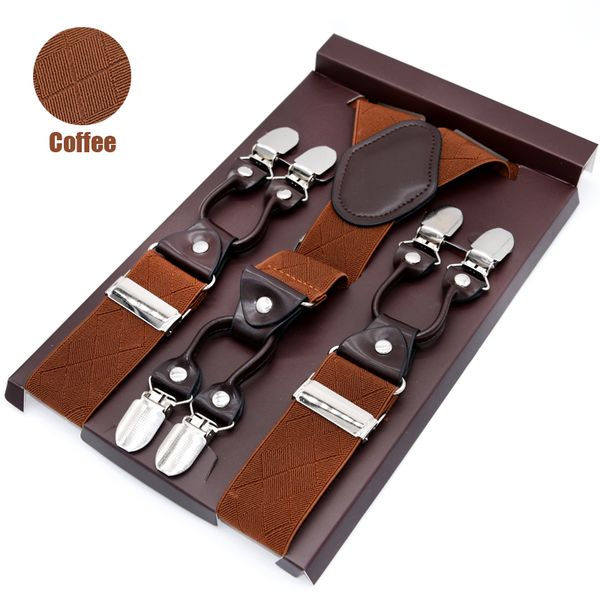 suspenders leather 6clips elastic braces male vintage casual suspensorio tirante trousers strap father/husband's gift 3.5*120cm, Black;white
suspenders leather 6clips elastic braces male vintage casual suspensorio tirante trousers strap father/husband's gift 3.5*120cm, Black;white