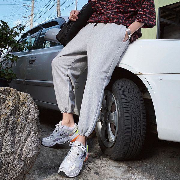 2019 korean style summer men's leisure cotton pants sports pants trousers active elastic hip hop solid color joggers sweatpants, Black
2019 korean style summer men's leisure cotton pants sports pants trousers active elastic hip hop solid color joggers sweatpants, Black