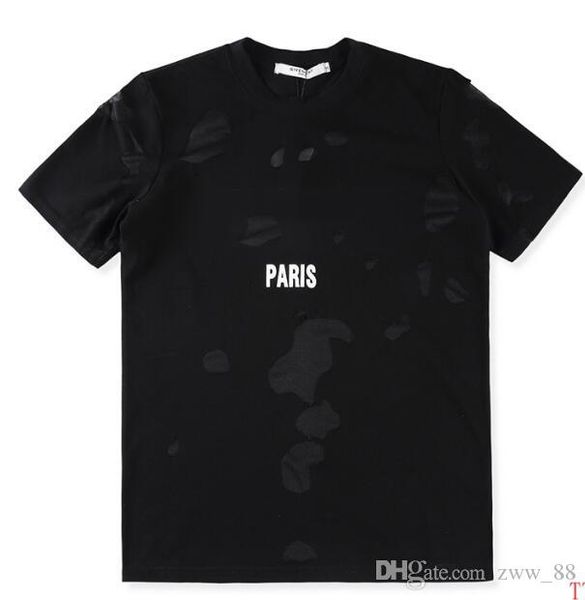 18ss summer street wear europe paris fashion men big broken hole cotton tshirt casual women tee t-shirt s-2xl, White;black
18ss summer street wear europe paris fashion men big broken hole cotton tshirt casual women tee t-shirt s-2xl, White;black