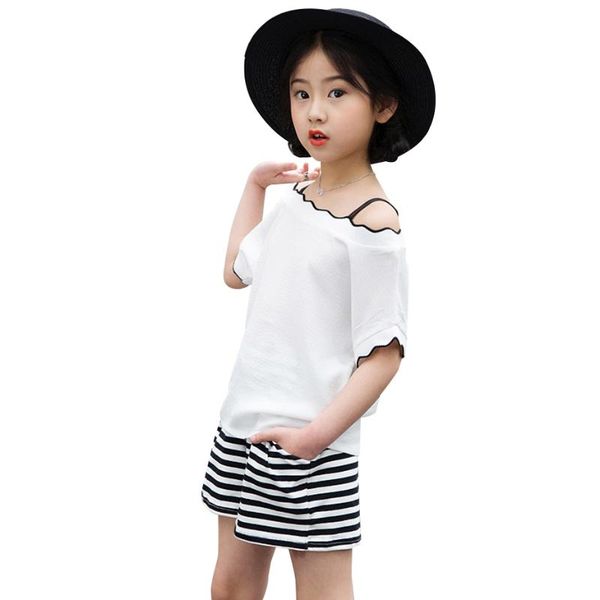 girls clothing sets 2020 new summer solid t shirt +pants fashion kids clothes striped teenage clothing sets for children, White
girls clothing sets 2020 new summer solid t shirt +pants fashion kids clothes striped teenage clothing sets for children, White