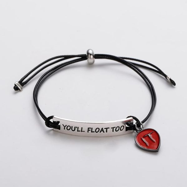 hanreshe you'll float too bracelet homme fashion jewelry couple bracelet for women stainless steel it charm men gift, Red;blue
hanreshe you'll float too bracelet homme fashion jewelry couple bracelet for women stainless steel it charm men gift, Red;blue