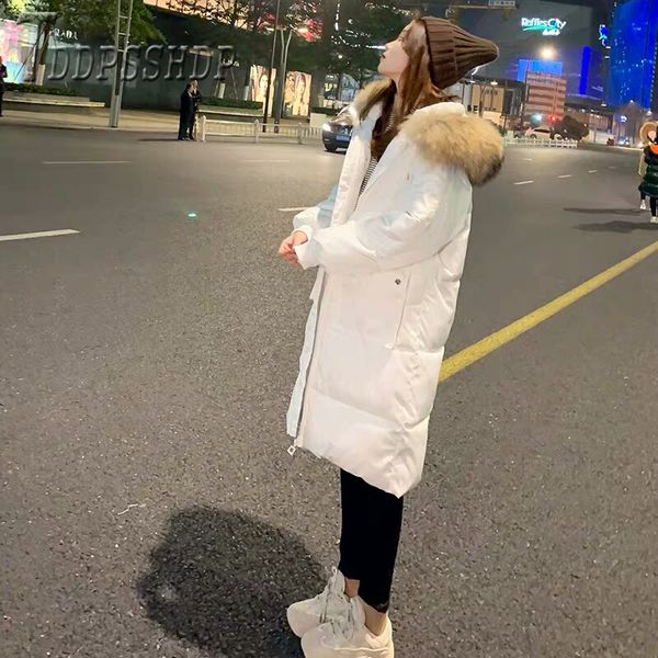 warmness cotton padded overcoat big fur collar hood clothing long coat parkas, Black
warmness cotton padded overcoat big fur collar hood clothing long coat parkas, Black