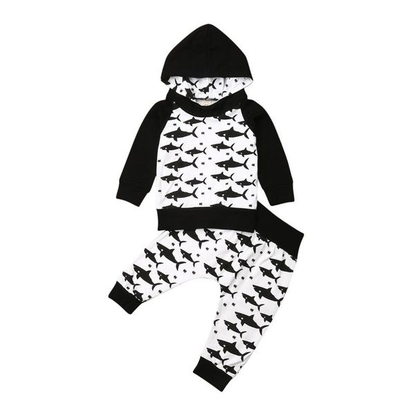 fashion newborn kids baby boys outfits suit cartoon fish pirnted t-shirt long pants 2pcs toddler little boys clothes set, White
fashion newborn kids baby boys outfits suit cartoon fish pirnted t-shirt long pants 2pcs toddler little boys clothes set, White