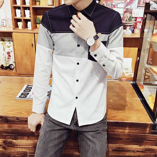 fashion men's autumn casual shirts 2020 long sleeve turn down collar formal grid dot slim fit long sleeve dress shirt, White;black
fashion men's autumn casual shirts 2020 long sleeve turn down collar formal grid dot slim fit long sleeve dress shirt, White;black