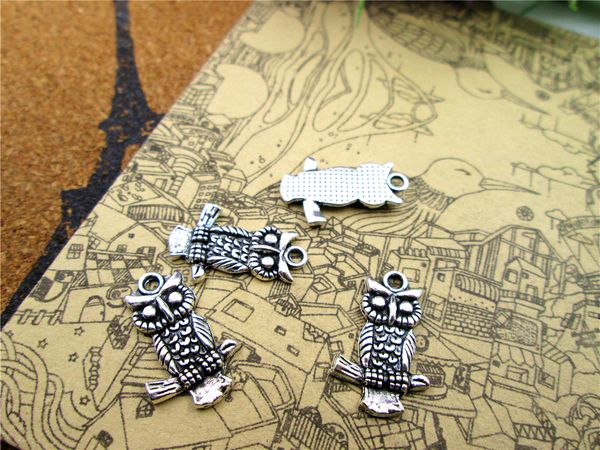 90pcs owl charms antiqued silver tone owl charm pendants 20x12mm, Bronze;silver
90pcs owl charms antiqued silver tone owl charm pendants 20x12mm, Bronze;silver