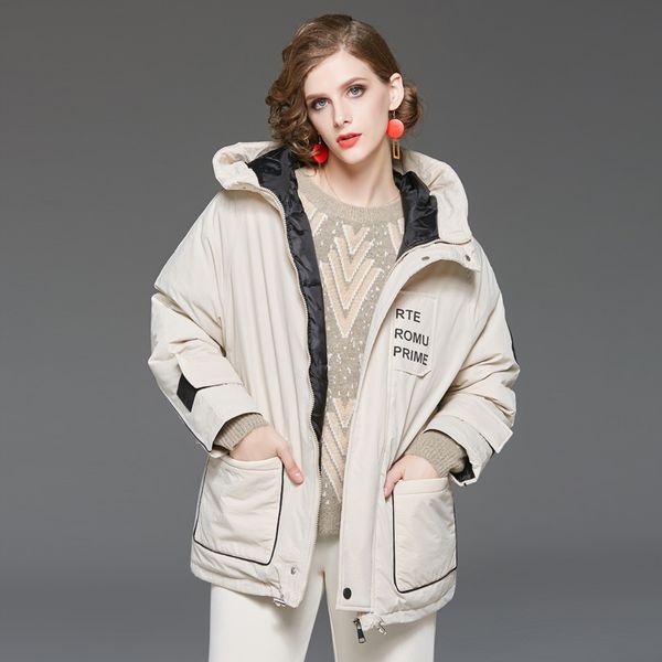 2019 fashion trend comfortable slim worsted cotton new winter coat women long sleeve hooded zipper wide-waisted letter print, Black
2019 fashion trend comfortable slim worsted cotton new winter coat women long sleeve hooded zipper wide-waisted letter print, Black