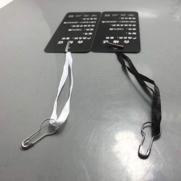 100pcs polyester satin ribbon string , hang tags rope with black or white pin , high quality, Black;white
100pcs polyester satin ribbon string , hang tags rope with black or white pin , high quality, Black;white