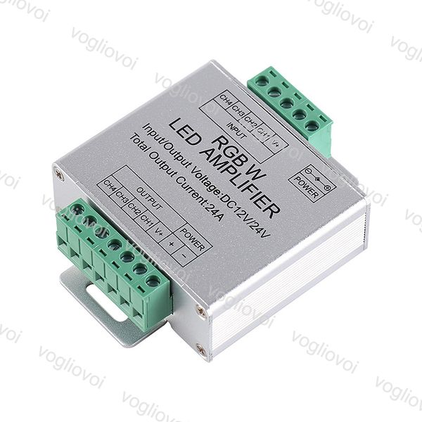 Amplifier Rgbw Dc12-24v Input 24a 4 Channel Output Rgbw Lighting Accessories For 5050 3528 Strip Tape Led Controller Dhl