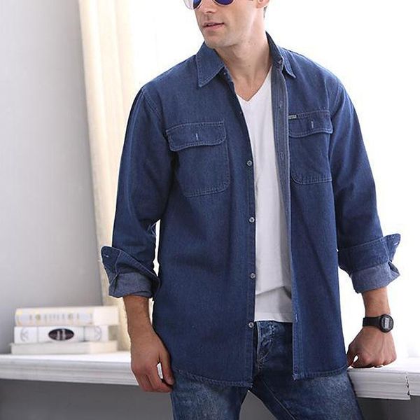 denim shirt men long sleeves slim fit blouse casual tooling autumn fashion male denims jeans shirt casual
denim shirt men long sleeves slim fit blouse casual tooling autumn fashion male denims jeans shirt casual