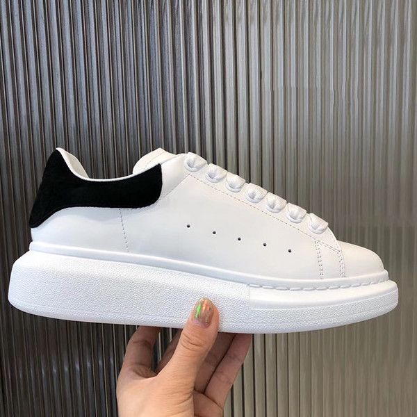 casual shoes genuine leather sneakers mens women trendy trainer white leather platform designer shoes size 36-45, Black
casual shoes genuine leather sneakers mens women trendy trainer white leather platform designer shoes size 36-45, Black