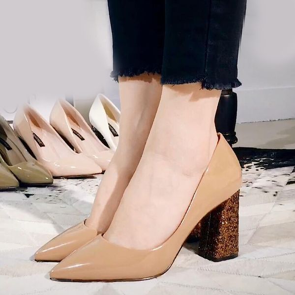 brand new glitters high heels pumps women's ladies chunky high heels women shoes elegant party wedding shoes, Black
brand new glitters high heels pumps women's ladies chunky high heels women shoes elegant party wedding shoes, Black
