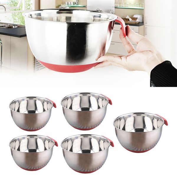5 pcs stainless steel mixing bowl set catering washing serving nesting bowl
5 pcs stainless steel mixing bowl set catering washing serving nesting bowl