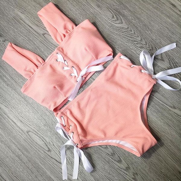 2019 summer sweety women's high waist swimsuit bikini hollow swimwear girls bandage swim wear cross bathing suits two piece, White;black
2019 summer sweety women's high waist swimsuit bikini hollow swimwear girls bandage swim wear cross bathing suits two piece, White;black