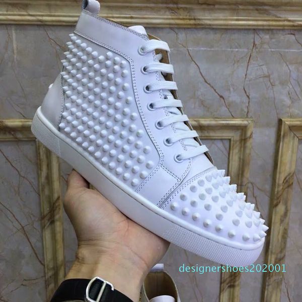 new designer sneakers red bottom shoe high low cut suede spike luxury shoes for men and women party wedding crystal leather sneakers 01d, Black
new designer sneakers red bottom shoe high low cut suede spike luxury shoes for men and women party wedding crystal leather sneakers 01d, Black