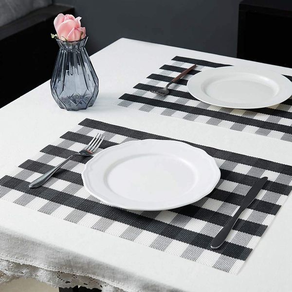 placemats, table mats,placemat set of 6 non-slip washable place mats,heat resistant kitchen table mats for dining (black a
placemats, table mats,placemat set of 6 non-slip washable place mats,heat resistant kitchen table mats for dining (black a