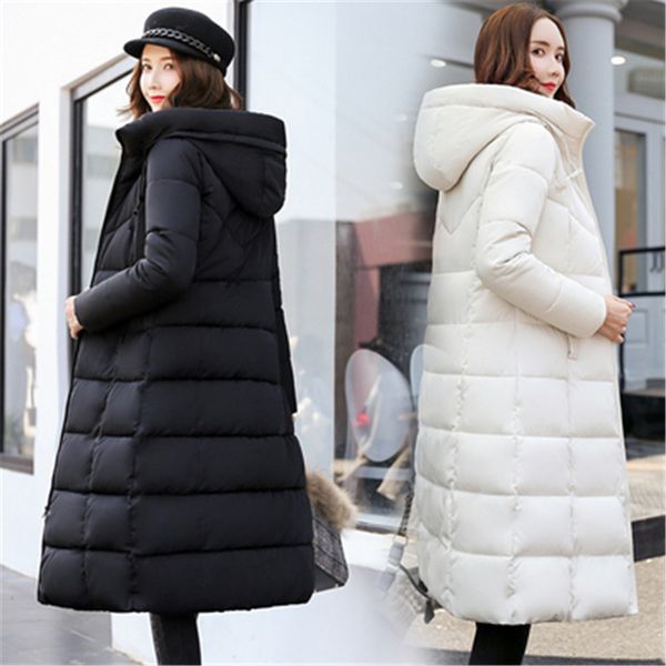 2019 new winter coat women long section over the knee korean version of the slim down cotton padded women's cotton jacket 835, Tan;black
2019 new winter coat women long section over the knee korean version of the slim down cotton padded women's cotton jacket 835, Tan;black