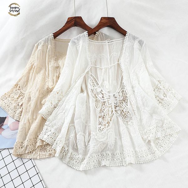 harajuku kimono hollow out lace embroidered blouse short sleeve blouse cardigan boho short sleeve see through women shirt blusas, White
harajuku kimono hollow out lace embroidered blouse short sleeve blouse cardigan boho short sleeve see through women shirt blusas, White