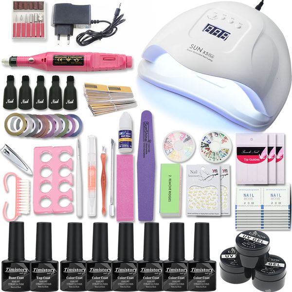 54w/36w uv lamp manicure set for nail kit 6 color gel varnish set nail drill machine kit file tool extension
54w/36w uv lamp manicure set for nail kit 6 color gel varnish set nail drill machine kit file tool extension
