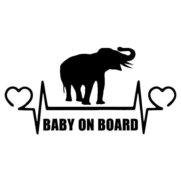 17.5*8.9cm baby on board elephant lifeline heartbeat cartoon car sticker personality vinyl decal car decor
17.5*8.9cm baby on board elephant lifeline heartbeat cartoon car sticker personality vinyl decal car decor