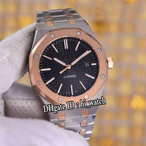 new royal 41mm 15400st two tone rose gold black dial asian 2813 automatic mens watch gents stainless steel watches sapphire hi_watch a21y2, Slivery;brown
new royal 41mm 15400st two tone rose gold black dial asian 2813 automatic mens watch gents stainless steel watches sapphire hi_watch a21y2, Slivery;brown